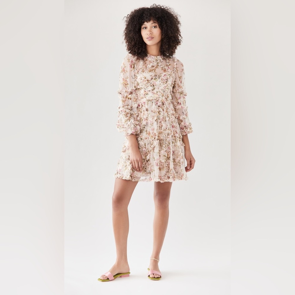 like new 4 Needle & Thread Garland Flora Ruffle Mini Dress from Shopbop